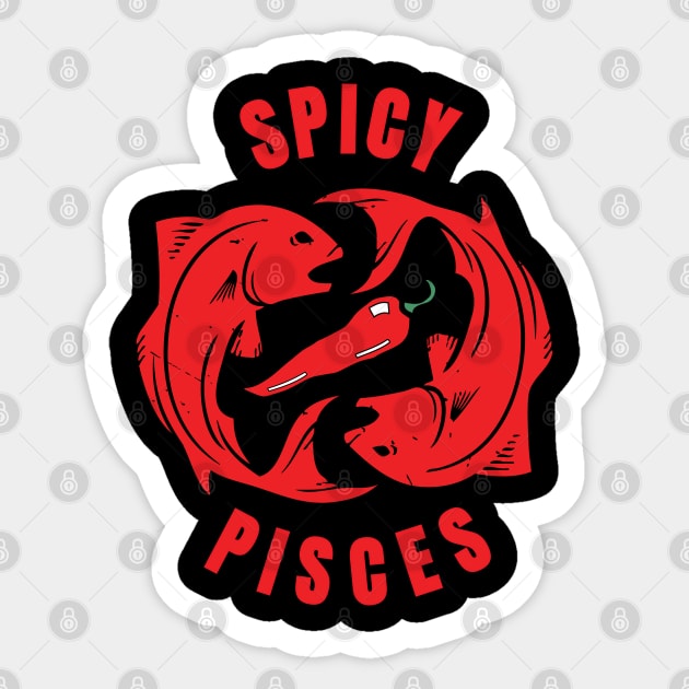 Spicy Pisces Horoscope Birthday Star Sign Zodiac Sticker by atomguy